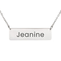 Load image into Gallery viewer, Jeanine Necklace – Custom Name Horizontal Bar Necklace for Women
