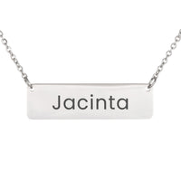 Load image into Gallery viewer, Jacinta Necklace – Custom Name Horizontal Bar Necklace for Women
