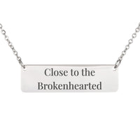 Load image into Gallery viewer, Close to the Brokenhearted Necklace - Psalm 34_18, Dainty Comfort Religious Pendant for Grieving Friend
