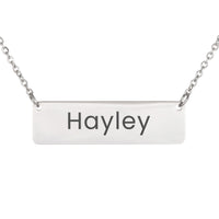 Load image into Gallery viewer, Hayley Necklace – Personalized Name Chain - Custom Horizontal Bar Necklace for Women
