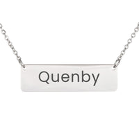 Load image into Gallery viewer, Quenby Necklace – Personalized Name Chain - Custom Horizontal Bar Necklace for Women
