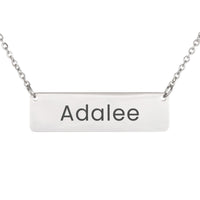 Load image into Gallery viewer, Adalee Necklace – Custom Name Horizontal Bar Necklace for Women
