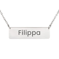 Load image into Gallery viewer, Filippa Necklace – Custom Name Horizontal Bar Necklace for Women
