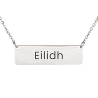 Load image into Gallery viewer, Eilidh Necklace – Personalized Name Chain - Custom Horizontal Bar Necklace for Women

