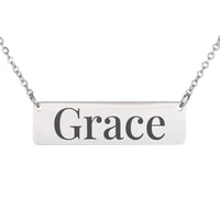 Load image into Gallery viewer, Grace Engraved Necklace, Easter Gift - Scripture Pendant
