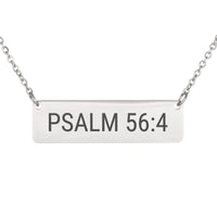 Load image into Gallery viewer, Psalm 56_4 Necklace - Brave Gift for Women, Courage Bible Scripture Jewelry
