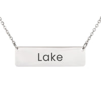Load image into Gallery viewer, Lake Necklace – Custom Name Horizontal Bar Necklace for Women
