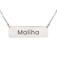 Load image into Gallery viewer, Maliha Necklace – Personalized Name Chain - Custom Horizontal Bar Necklace for Women
