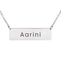 Load image into Gallery viewer, Aarini Necklace – Custom Name Horizontal Bar Necklace for Women
