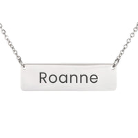 Load image into Gallery viewer, Roanne Necklace – Personalized Name Chain - Custom Horizontal Bar Necklace for Women

