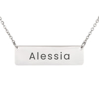 Load image into Gallery viewer, Alessia Necklace – Custom Name Horizontal Bar Necklace for Women
