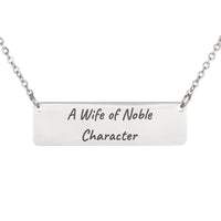 Load image into Gallery viewer, A Wife of Noble Character Necklace, Proverbs 31_10 Wedding Christian Jewelry for Bride
