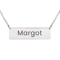 Load image into Gallery viewer, Margot Necklace – Personalized Name Chain - Custom Horizontal Bar Necklace for Women
