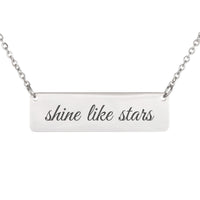 Load image into Gallery viewer, Shine Like Stars Necklace, Philippians 2:15 Inspirational Bible Verse Gift for Daughter
