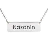 Load image into Gallery viewer, Nazanin Necklace – Custom Name Horizontal Bar Necklace for Women
