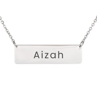 Load image into Gallery viewer, Aizah Necklace – Personalized Horizontal Bar Necklace for Women
