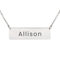 Load image into Gallery viewer, Allison Necklace – Custom Name Horizontal Bar Necklace for Women
