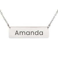 Load image into Gallery viewer, Amanda Necklace – Custom Name Horizontal Bar Necklace for Women
