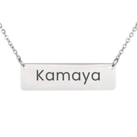 Load image into Gallery viewer, Kamaya Necklace – Personalized Name Chain - Custom Horizontal Bar Necklace for Women
