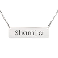 Load image into Gallery viewer, Shamira Necklace – Custom Name Horizontal Bar Necklace for Women
