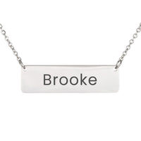 Load image into Gallery viewer, Brooke Necklace – Custom Name Horizontal Bar Necklace for Women
