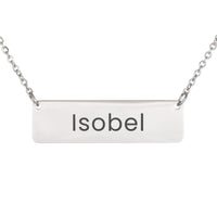 Load image into Gallery viewer, Isobel Necklace – Personalized Name Chain - Custom Horizontal Bar Necklace for Women
