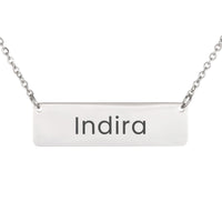 Load image into Gallery viewer, Indira Necklace – Personalized Name Chain - Custom Horizontal Bar Necklace for Women

