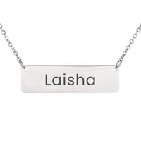Load image into Gallery viewer, Laisha Necklace – Personalized Name Chain - Custom Horizontal Bar Necklace for Women
