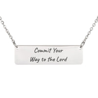 Load image into Gallery viewer, Commit Your Way to the Lord Necklace - Trust Scripture Jewelry, Psalm 37:5 Encouragement Gift
