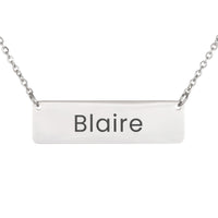 Load image into Gallery viewer, Blaire Necklace – Custom Name Horizontal Bar Necklace for Women
