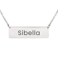 Load image into Gallery viewer, Sibella Necklace – Custom Name Horizontal Bar Necklace for Women
