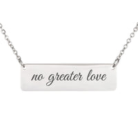 Load image into Gallery viewer, No Greater Love Necklace, John 15_13 Friendship Christian Pendant for Best Friend

