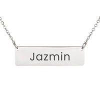 Load image into Gallery viewer, Jazmin Necklace – Personalized Name Chain - Custom Horizontal Bar Necklace for Women
