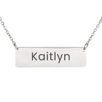 Load image into Gallery viewer, Kaitlyn Necklace – Custom Name Horizontal Bar Necklace for Women
