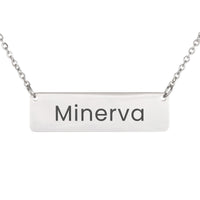 Load image into Gallery viewer, Minerva Necklace – Custom Name Horizontal Bar Necklace for Women

