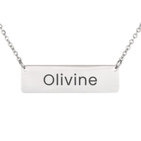 Load image into Gallery viewer, Olivine Necklace – Custom Name Horizontal Bar Necklace for Women
