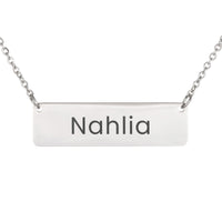 Load image into Gallery viewer, Nahlia Necklace – Personalized Name Chain - Custom Horizontal Bar Necklace for Women
