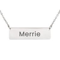 Load image into Gallery viewer, Merrie Necklace – Personalized Name Chain - Custom Horizontal Bar Necklace for Women
