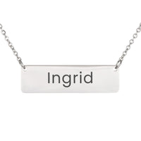 Load image into Gallery viewer, Ingrid Necklace – Personalized Name Chain - Custom Horizontal Bar Necklace for Women
