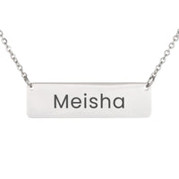 Load image into Gallery viewer, Meisha Necklace – Personalized Name Chain - Custom Horizontal Bar Necklace for Women
