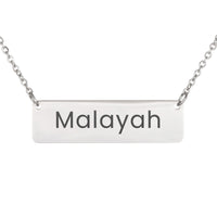 Load image into Gallery viewer, Malayah Necklace – Custom Name Horizontal Bar Necklace for Women
