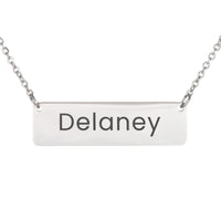 Load image into Gallery viewer, Delaney Necklace – Custom Name Horizontal Bar Necklace for Women
