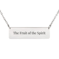 Load image into Gallery viewer, The Fruit of the Spirit Engraved Necklace, Galatians 5:22 Faith Bible Verse Jewelry for Daughter
