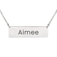 Load image into Gallery viewer, Aimee Necklace – Personalized Horizontal Bar Necklace for Women
