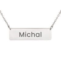 Load image into Gallery viewer, Michal Necklace – Personalized Name Chain - Custom Horizontal Bar Necklace for Women
