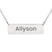 Load image into Gallery viewer, Allyson Necklace – Custom Name Horizontal Bar Necklace for Women
