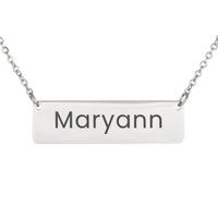 Load image into Gallery viewer, Maryann Necklace – Custom Name Horizontal Bar Necklace for Women
