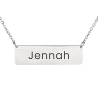 Load image into Gallery viewer, Jennah Necklace – Personalized Name Chain - Custom Horizontal Bar Necklace for Women
