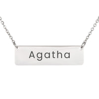 Load image into Gallery viewer, Agatha Necklace – Custom Name Horizontal Bar Necklace for Women
