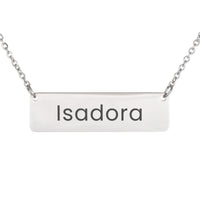 Load image into Gallery viewer, Isadora Necklace – Custom Name Horizontal Bar Necklace for Women
